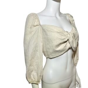 Studio F | Cropped Linen Blouse